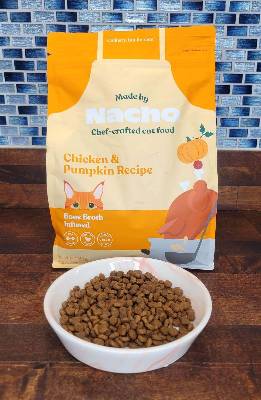 Made by Nacho Bone Broth Infused Cage-Free Chicken &  Pumpkin Recipe Dry Cat Food
