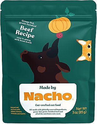 Made by Nacho Grass-Fed Grain-Finished Beef Recipe Cuts in Gravy with Bone Broth Wet Cat Food