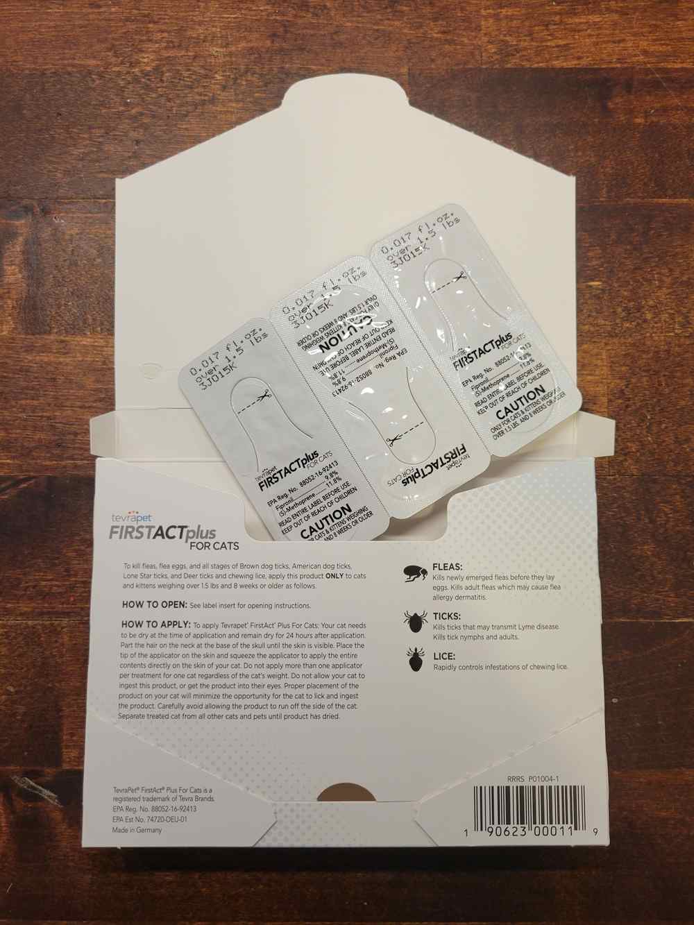 TevraPet FirstAct Plus Flea & Tick Treatment for Cats